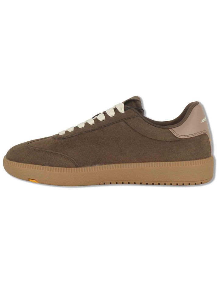 Sneakers donna in tessuto marrone stile minimal con inserti a contrasto 100% vegan F6GAIA02 BRW Save The Duck 