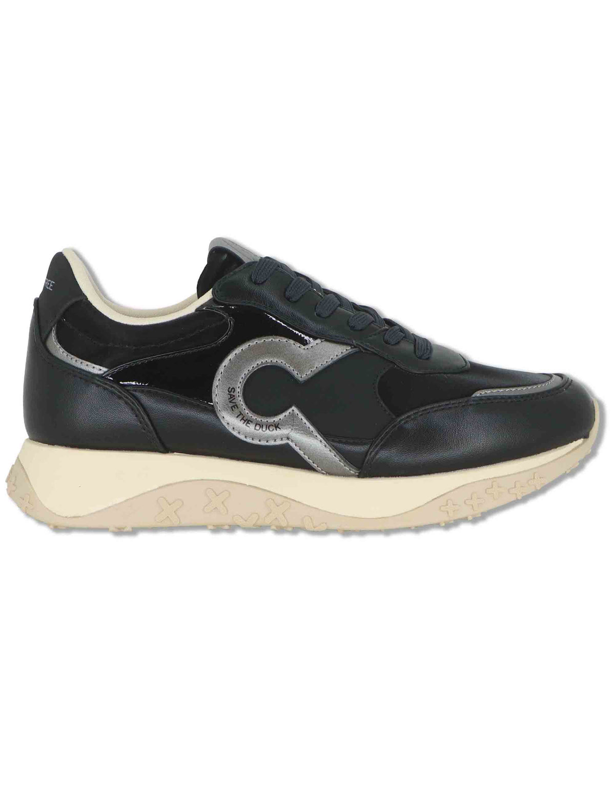 Sneakers donna in tessuto nero con inserti a contrasto 100% vegan F6STAR01 BLK Save The Duck 