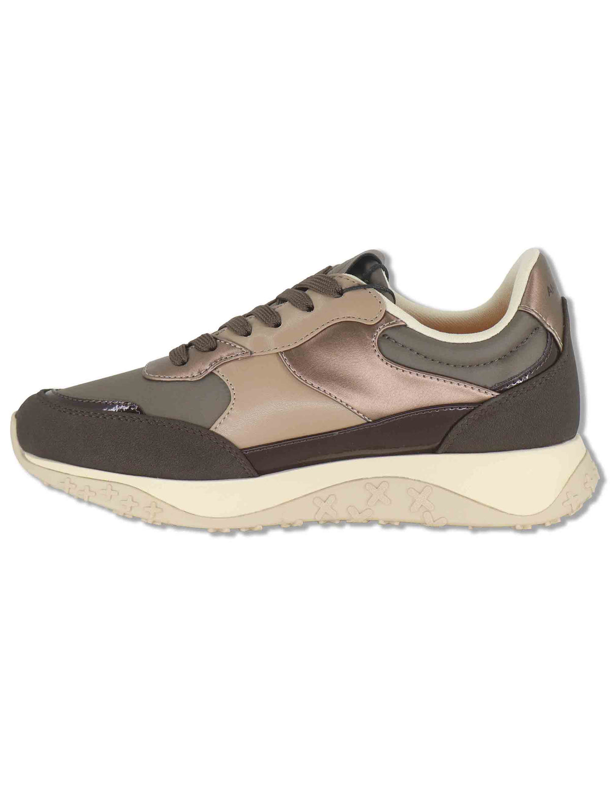 Sneakers donna in tessuto marrone con inserti a contrasto 100% vegan F6STAR01 BRW Save The Duck 