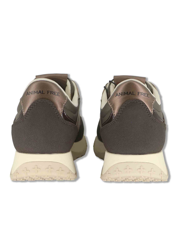 Sneakers donna in tessuto marrone con inserti a contrasto 100% vegan F6STAR01 BRW Save The Duck 
