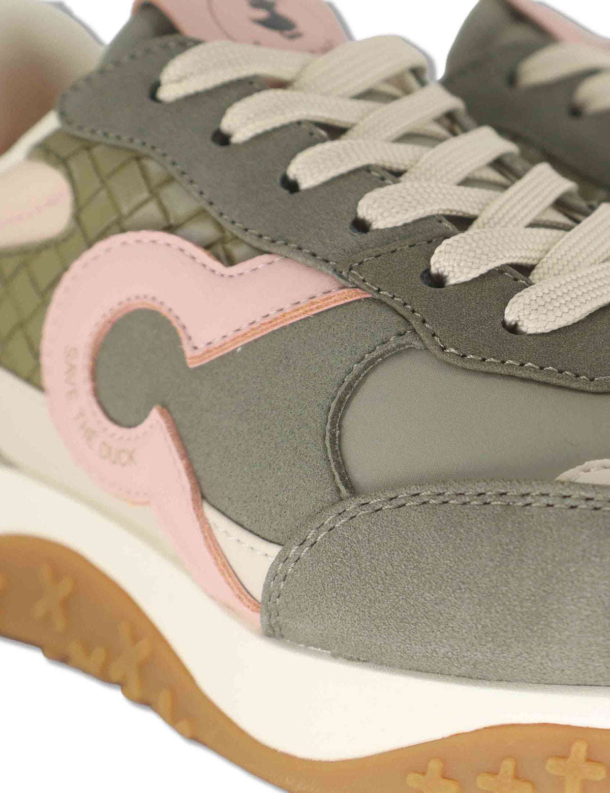 Sneakers donna in tessuto verde con inserti a contrasto 100% vegan F6STAR01 MIL Save The Duck 