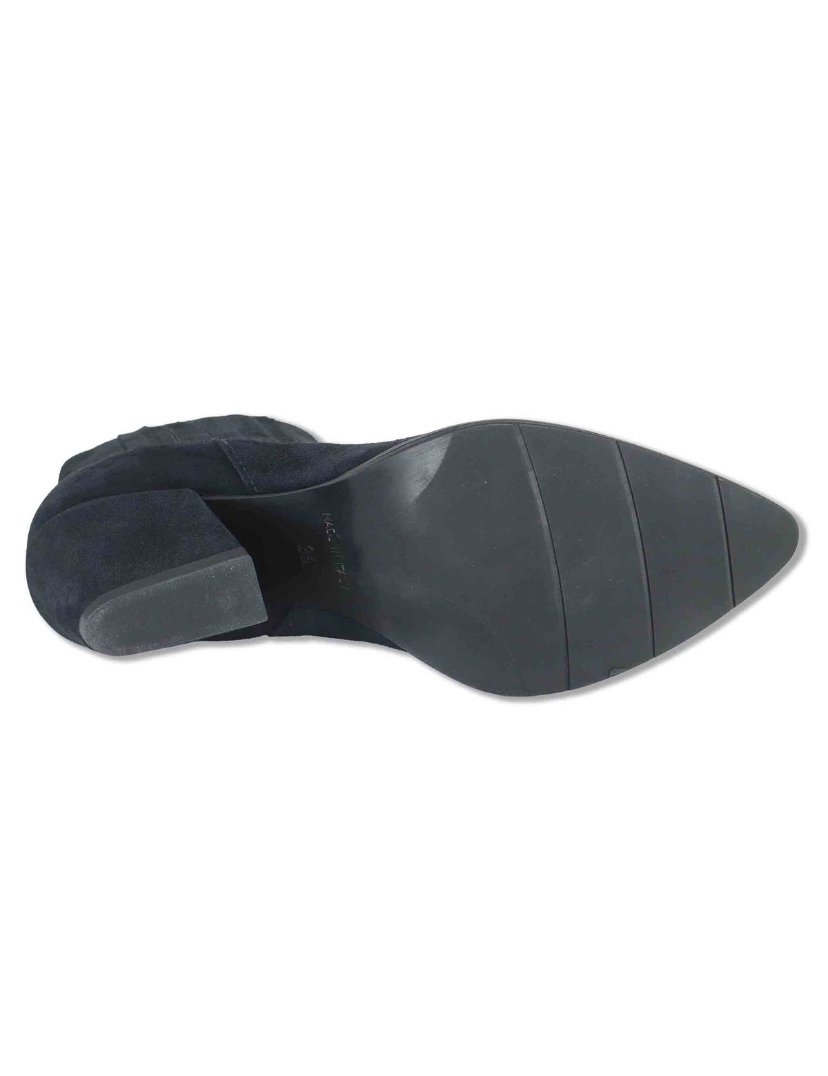 Stivaletti beatles donna in camoscio blu con elastici tono su tono tacco fasciato e punta a punta SP1025 002 Spatarella 