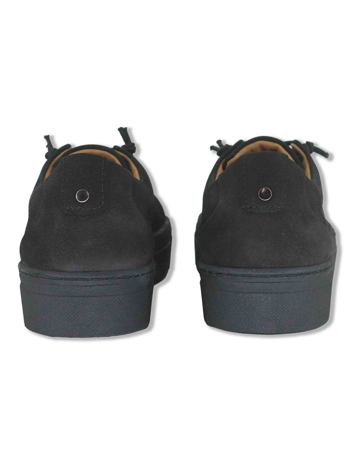 Sneakers donna in pelle nabuk nera con elastici e suola leggera SP70034 001 Spatarella 