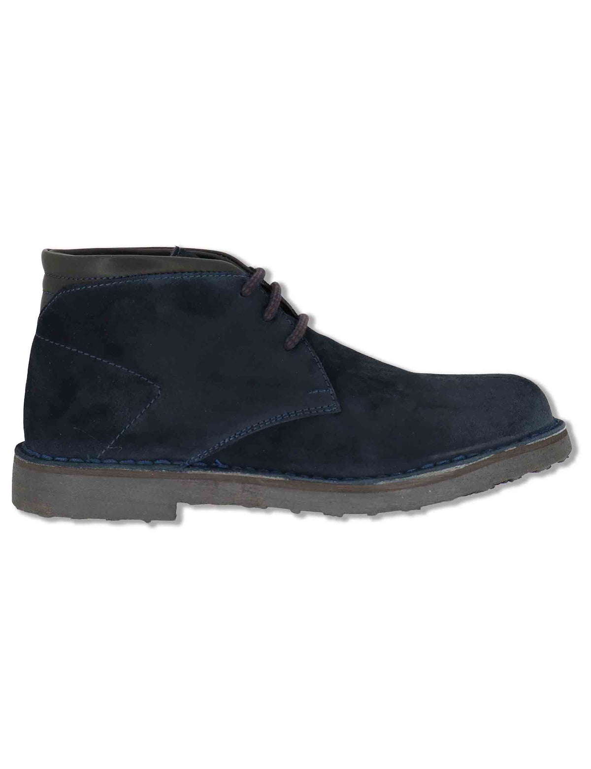 Stivaletto chukka uomo in camoscio blu con suola in gomma SPBA2001 002 Spatarella 