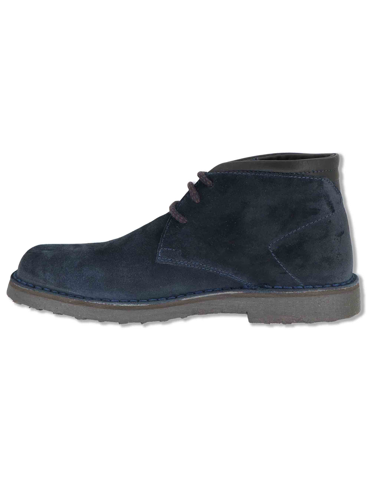 Stivaletto chukka uomo in camoscio blu con suola in gomma SPBA2001 002 Spatarella 