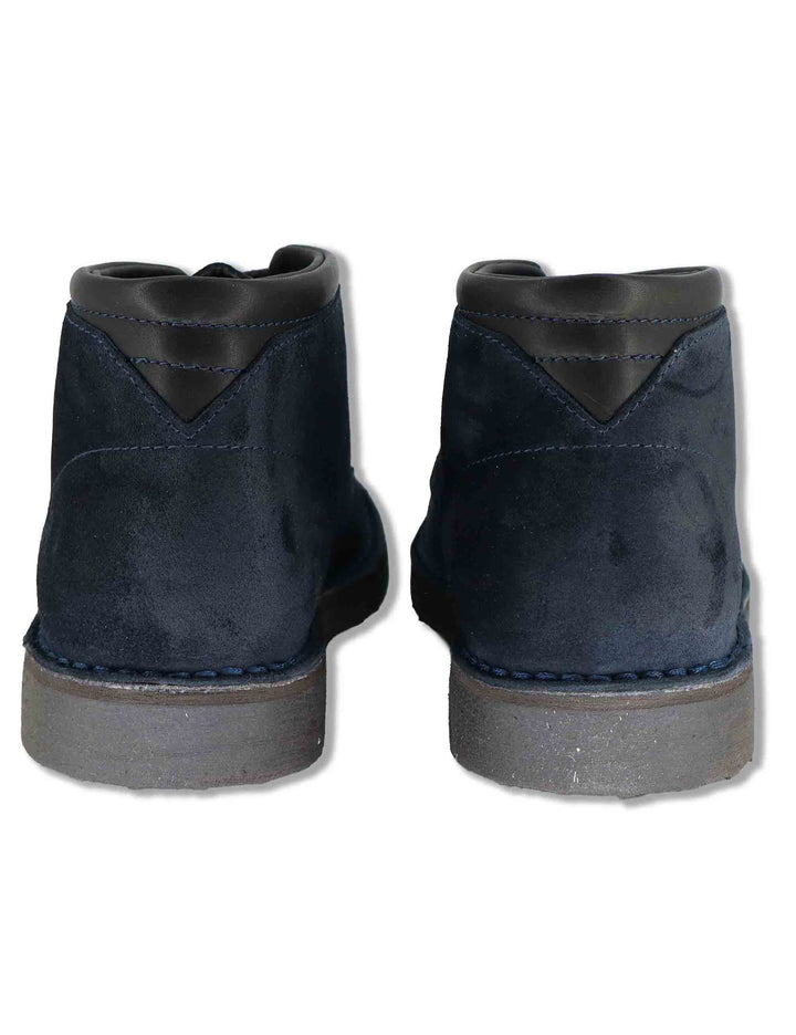 Stivaletto chukka uomo in camoscio blu con suola in gomma SPBA2001 002 Spatarella 