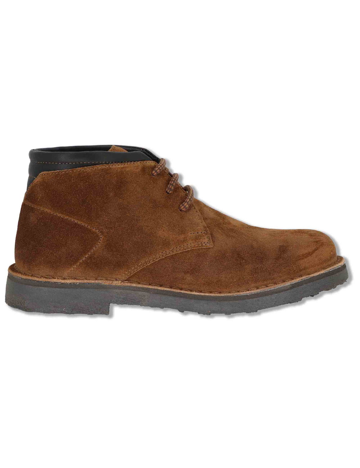 Stivaletto chukka uomo in camoscio tabacco con suola in gomma SPBA2001 015 Spatarella 