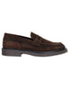 Mocassini in camoscio marrone con suola in gomma Uomo SPDU8010 014