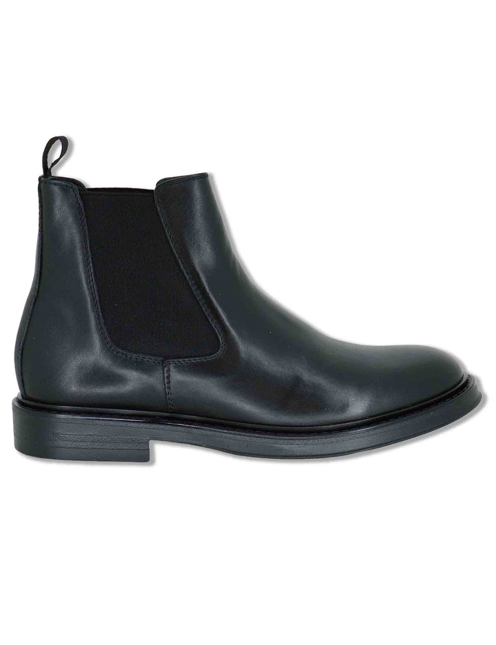 Stivaletto Chelsea boot uomo in pelle nera con suuola in gomma SPDU8020 001 Spatarella 
