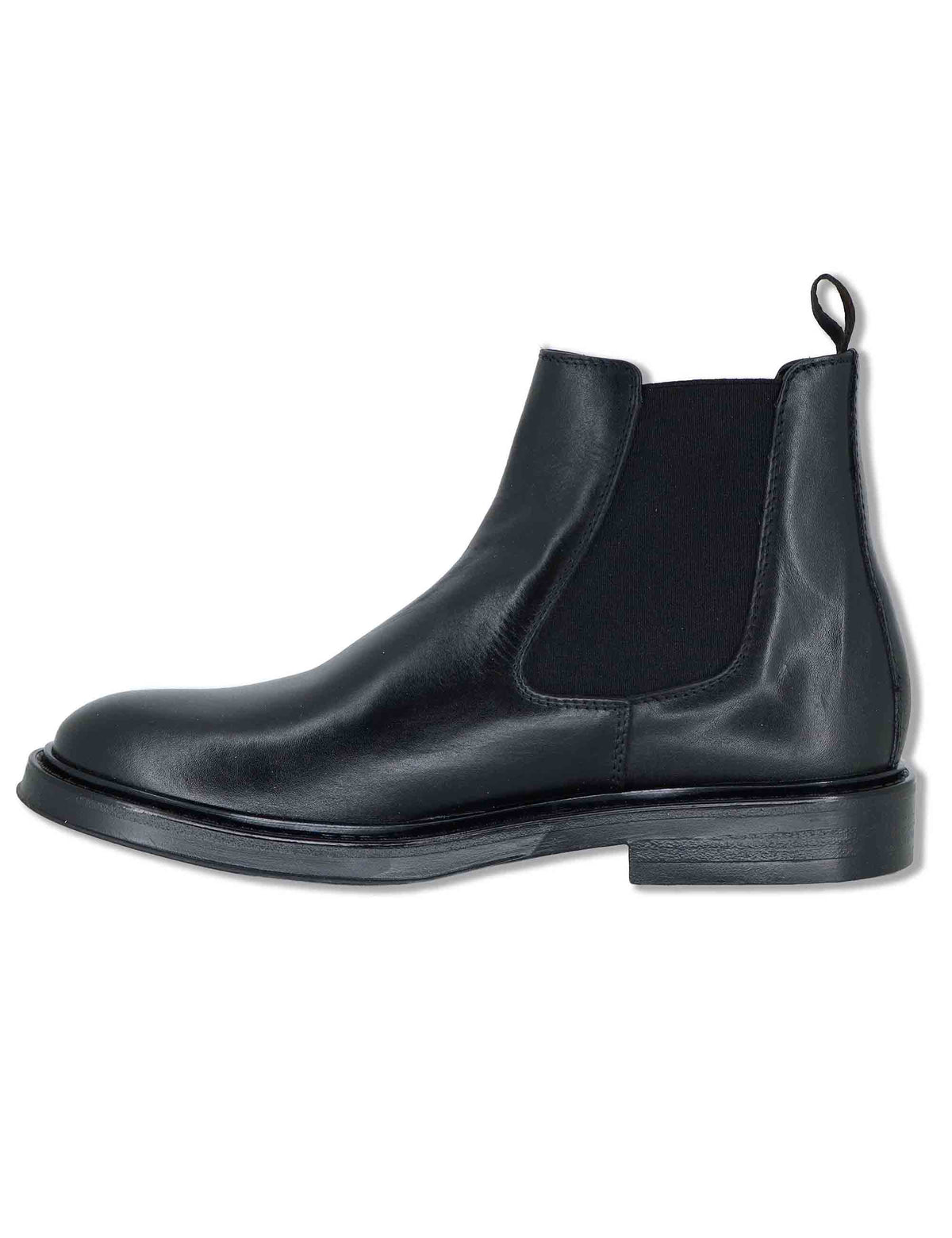 Stivaletto Chelsea boot uomo in pelle nera con suuola in gomma SPDU8020 001 Spatarella 