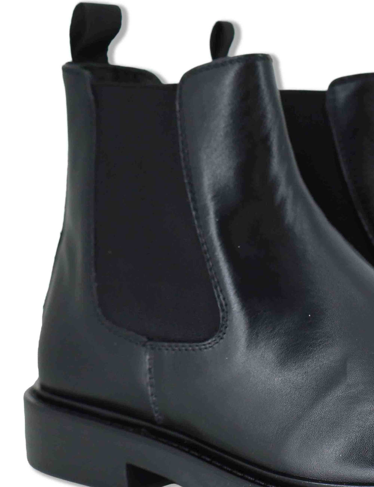 Stivaletto Chelsea boot uomo in pelle nera con suuola in gomma SPDU8020 001 Spatarella 
