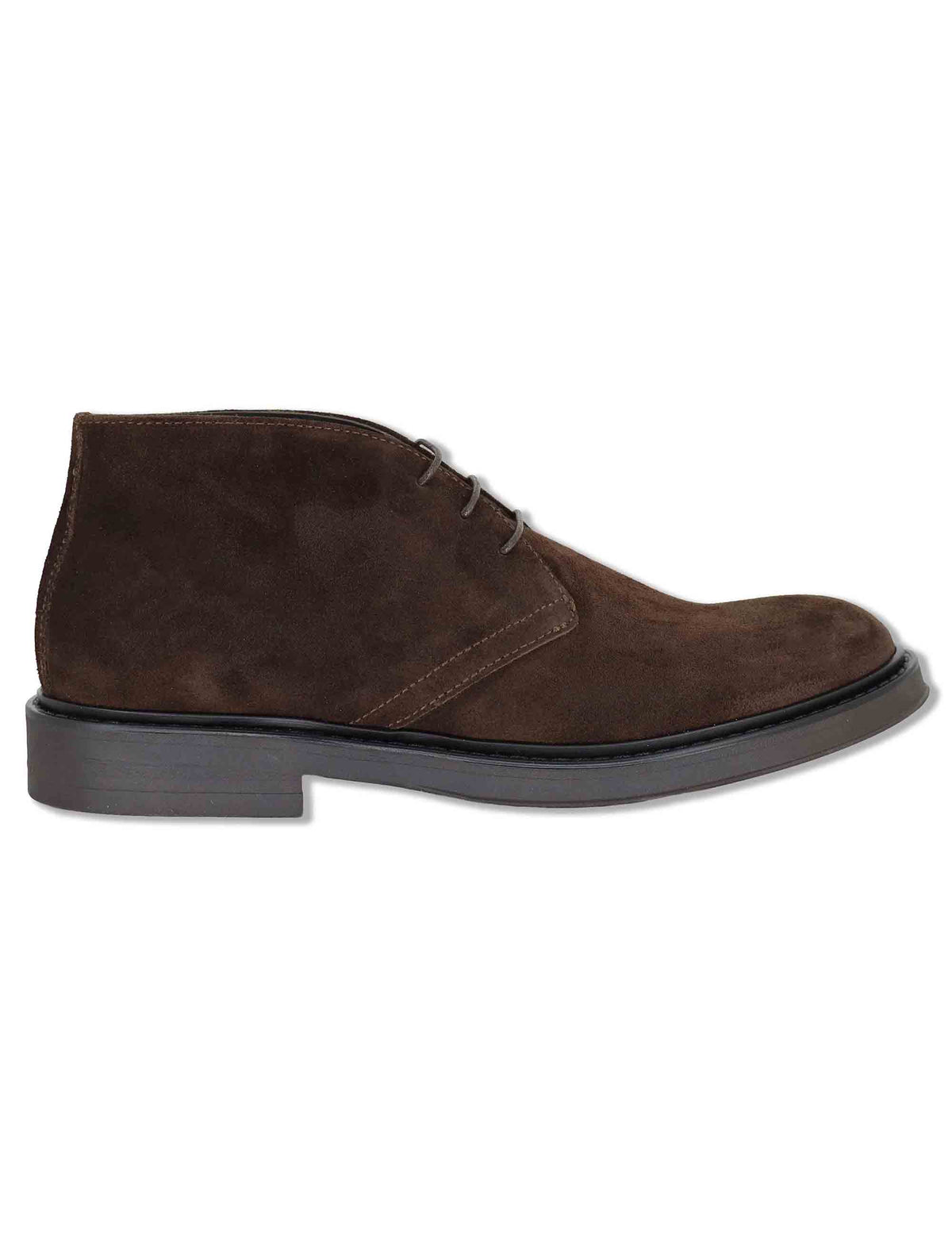 Stivaletto chukka uomo in camoscio testa di moro con suola in gomma SPDU8070 014 Spatarella 