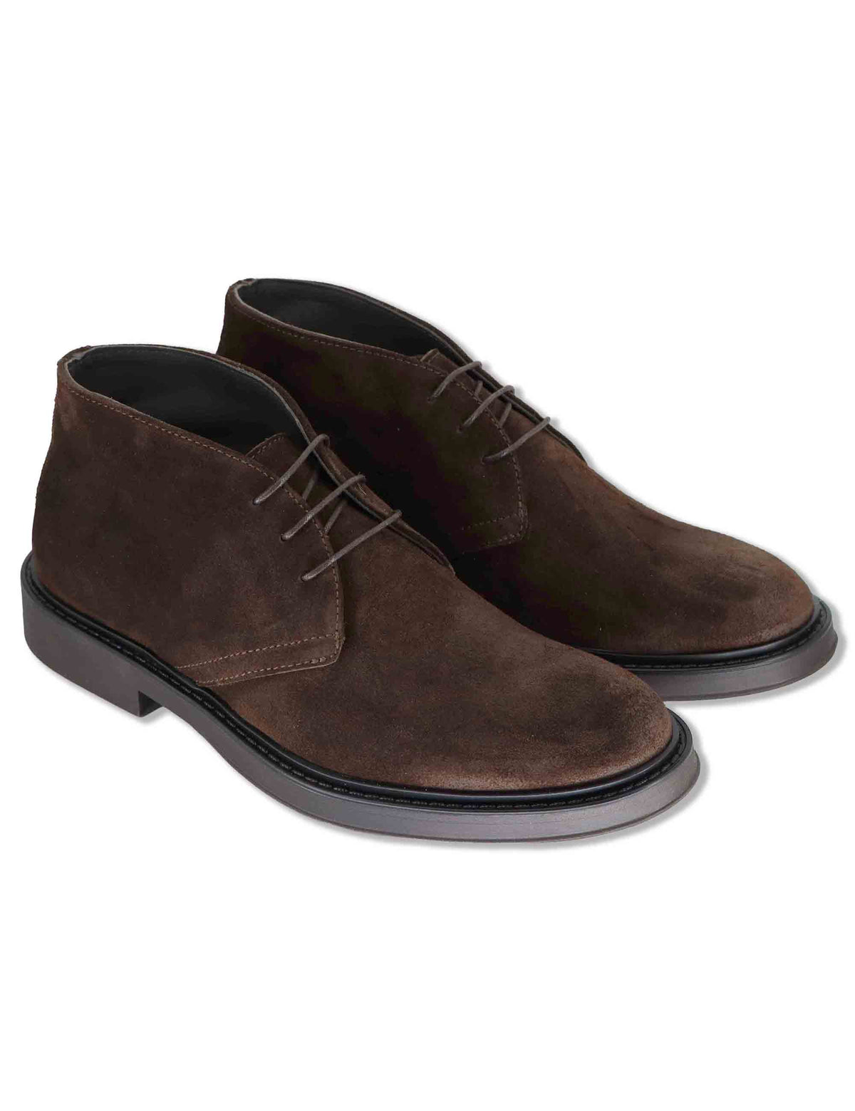 Stivaletto chukka uomo in camoscio testa di moro con suola in gomma SPDU8070 014 Spatarella 
