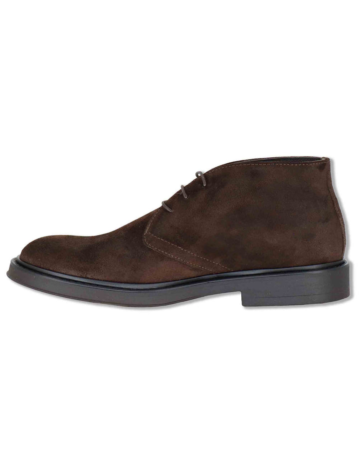 Stivaletto chukka uomo in camoscio testa di moro con suola in gomma SPDU8070 014 Spatarella 