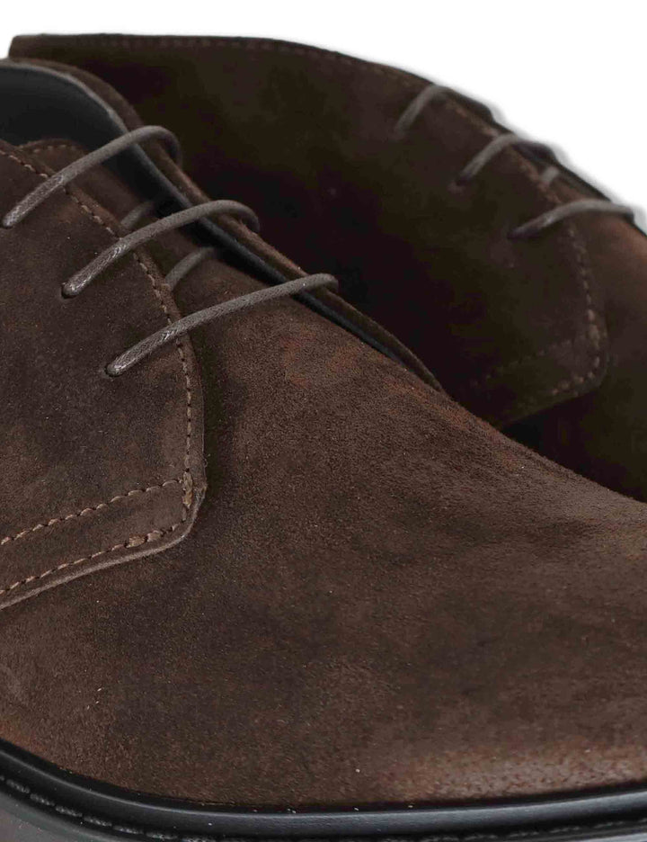 Stivaletto chukka uomo in camoscio testa di moro con suola in gomma SPDU8070 014 Spatarella 