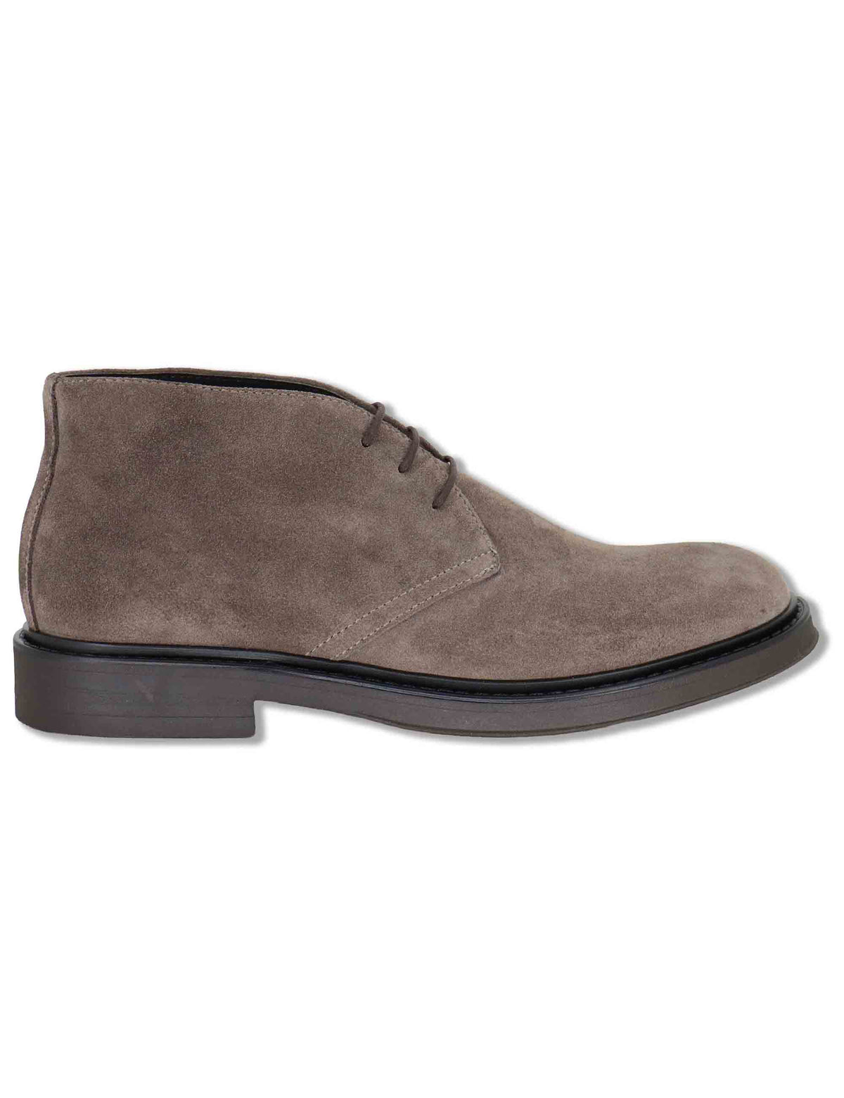 Stivaletto chukka uomo in camoscio taupe con suola in gomma SPDU8070 072 Spatarella 