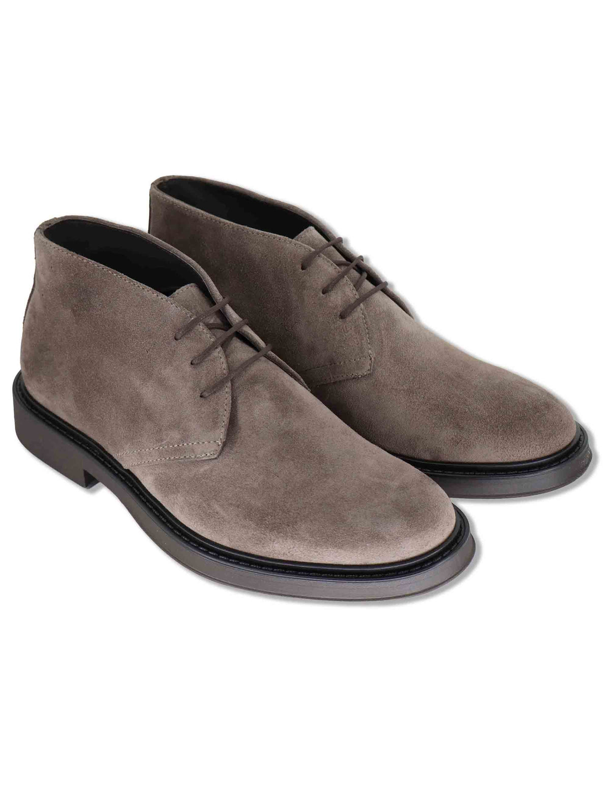 Stivaletto chukka uomo in camoscio taupe con suola in gomma SPDU8070 072 Spatarella 