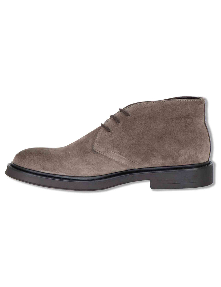 Stivaletto chukka uomo in camoscio taupe con suola in gomma SPDU8070 072 Spatarella 