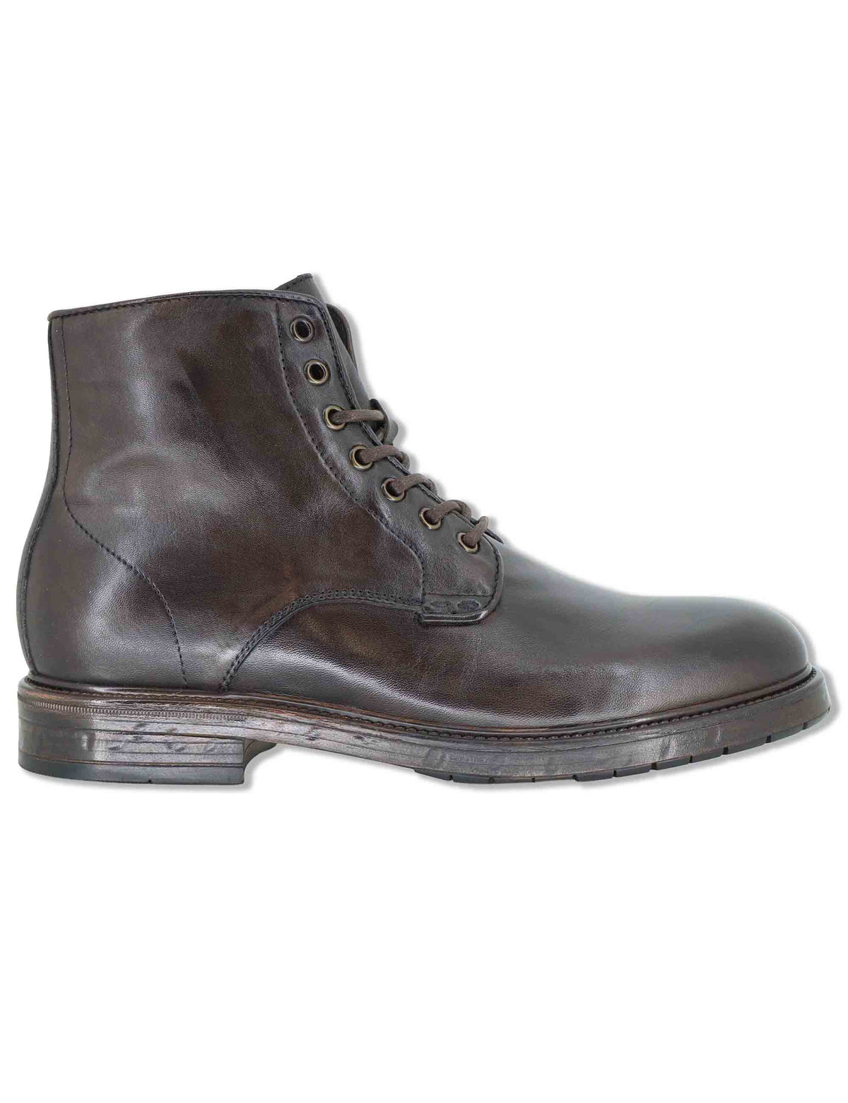 Stivaletto uomo in pelle marrone effetto vintage con suola in gomma SPGB2050 014 Spatarella 