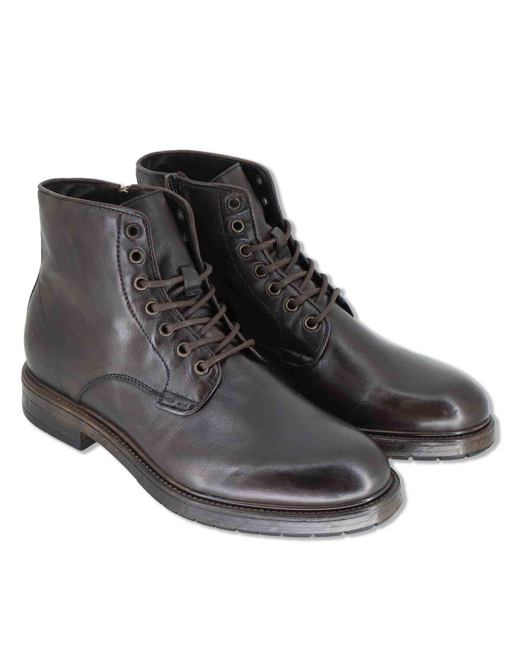 Stivaletto uomo in pelle marrone effetto vintage con suola in gomma SPGB2050 014 Spatarella 