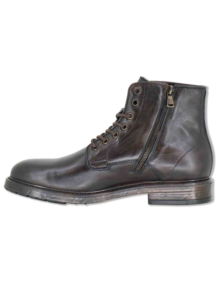 Stivaletto uomo in pelle marrone effetto vintage con suola in gomma SPGB2050 014 Spatarella 