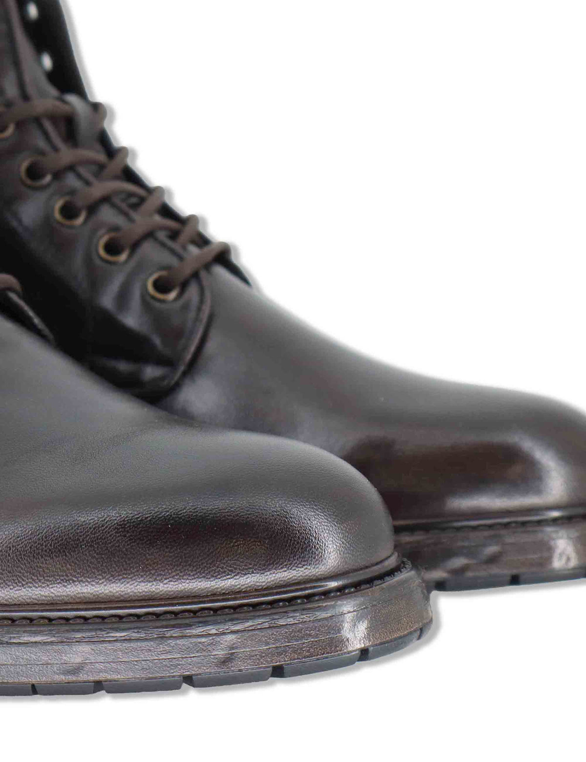Stivaletto uomo in pelle marrone effetto vintage con suola in gomma SPGB2050 014 Spatarella 