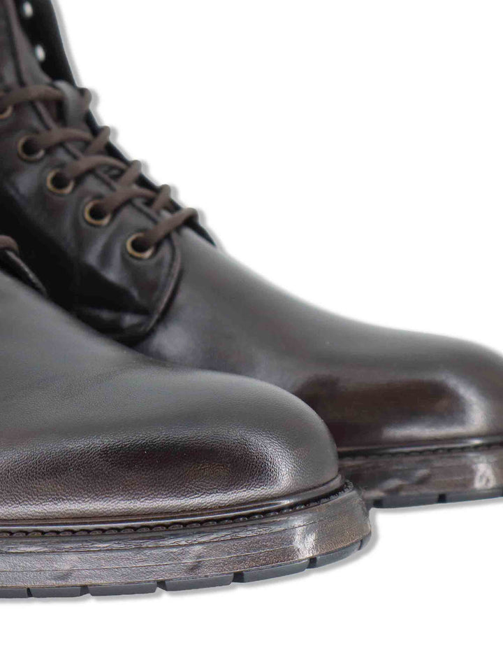 Stivaletto uomo in pelle marrone effetto vintage con suola in gomma SPGB2050 014 Spatarella 