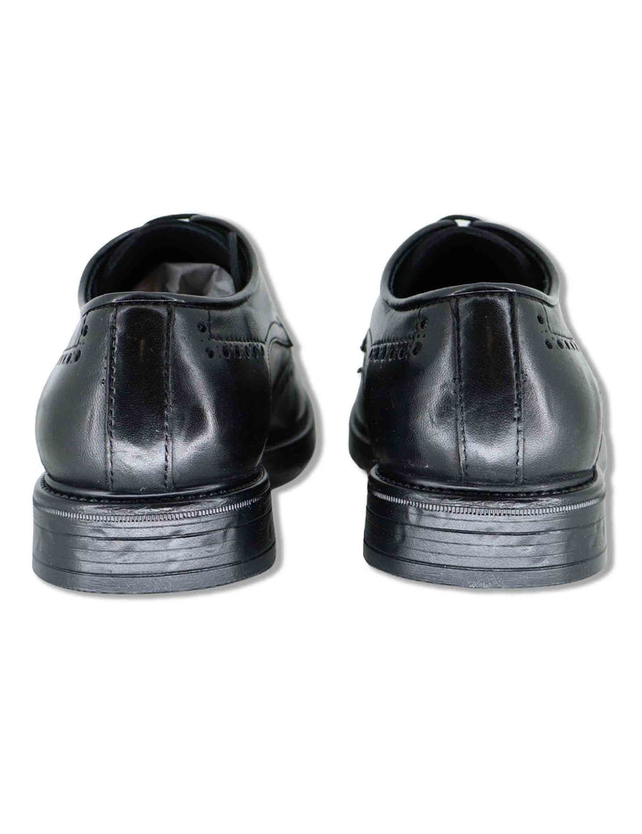 Stringate uomo in pelle nera effetto vintage con impunture allinglese SPGB2080 001 Spatarella 