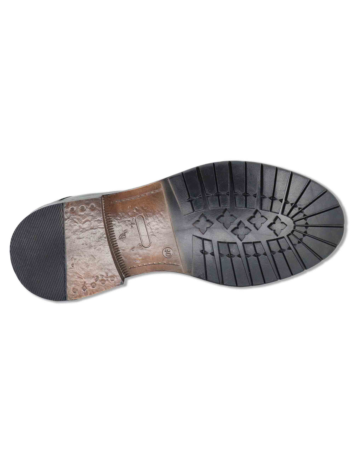 Stringate uomo in pelle nera effetto vintage con impunture allinglese SPGB2080 001 Spatarella 