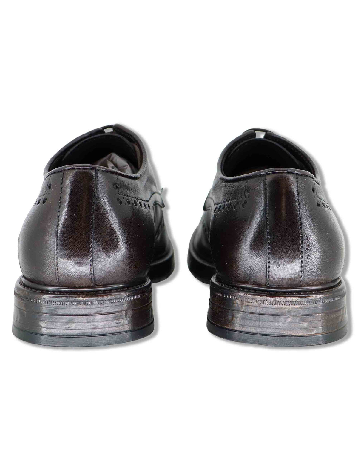 Stringate uomo in pelle marrone effetto vintage con impunture allinglese SPGB2080 014 Spatarella 