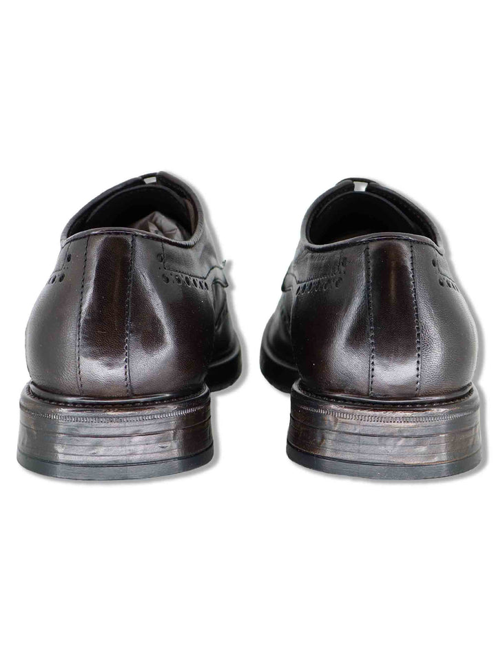 Stringate uomo in pelle marrone effetto vintage con impunture allinglese SPGB2080 014 Spatarella 