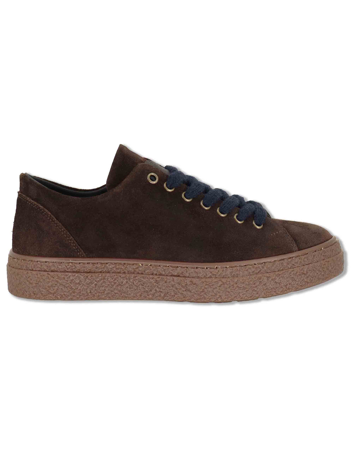 Sneaker uomo in camoscio testa di moro con suola crepe SPLG5010I 014 Spatarella 