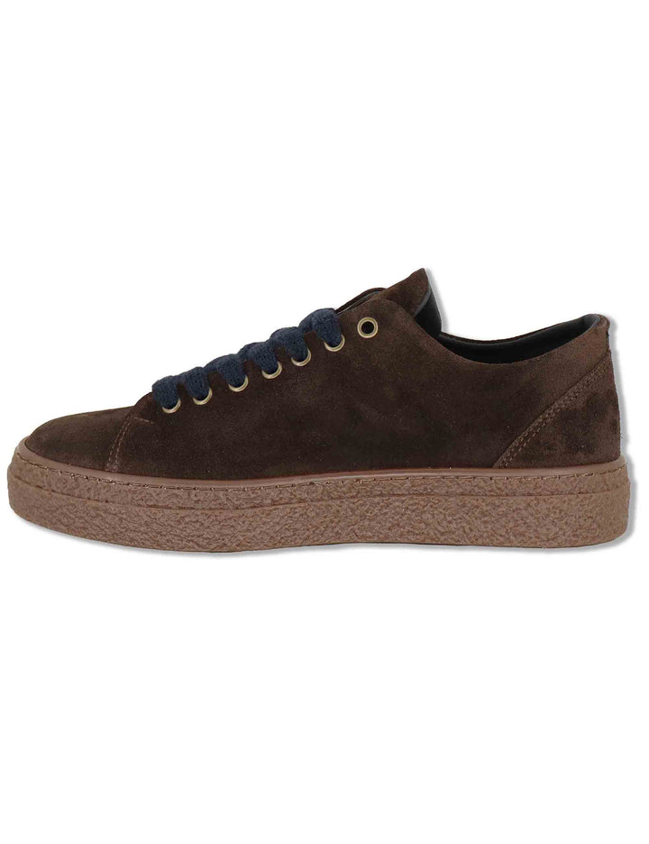 Sneaker uomo in camoscio testa di moro con suola crepe SPLG5010I 014 Spatarella 