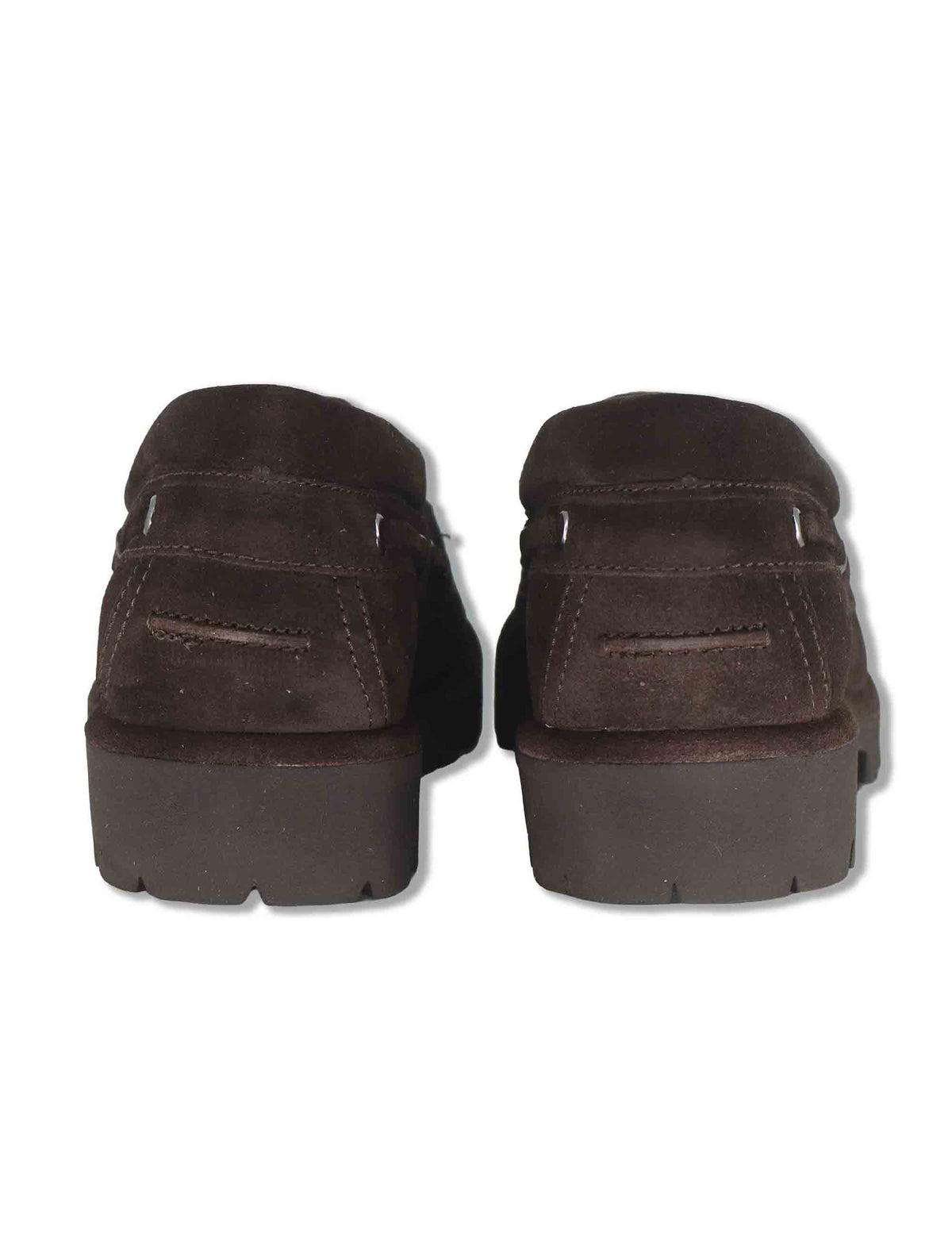 Stringate donna in camoscio marrone modello barca con suola carrarmato FEUDO_BS BROWN Unisa 