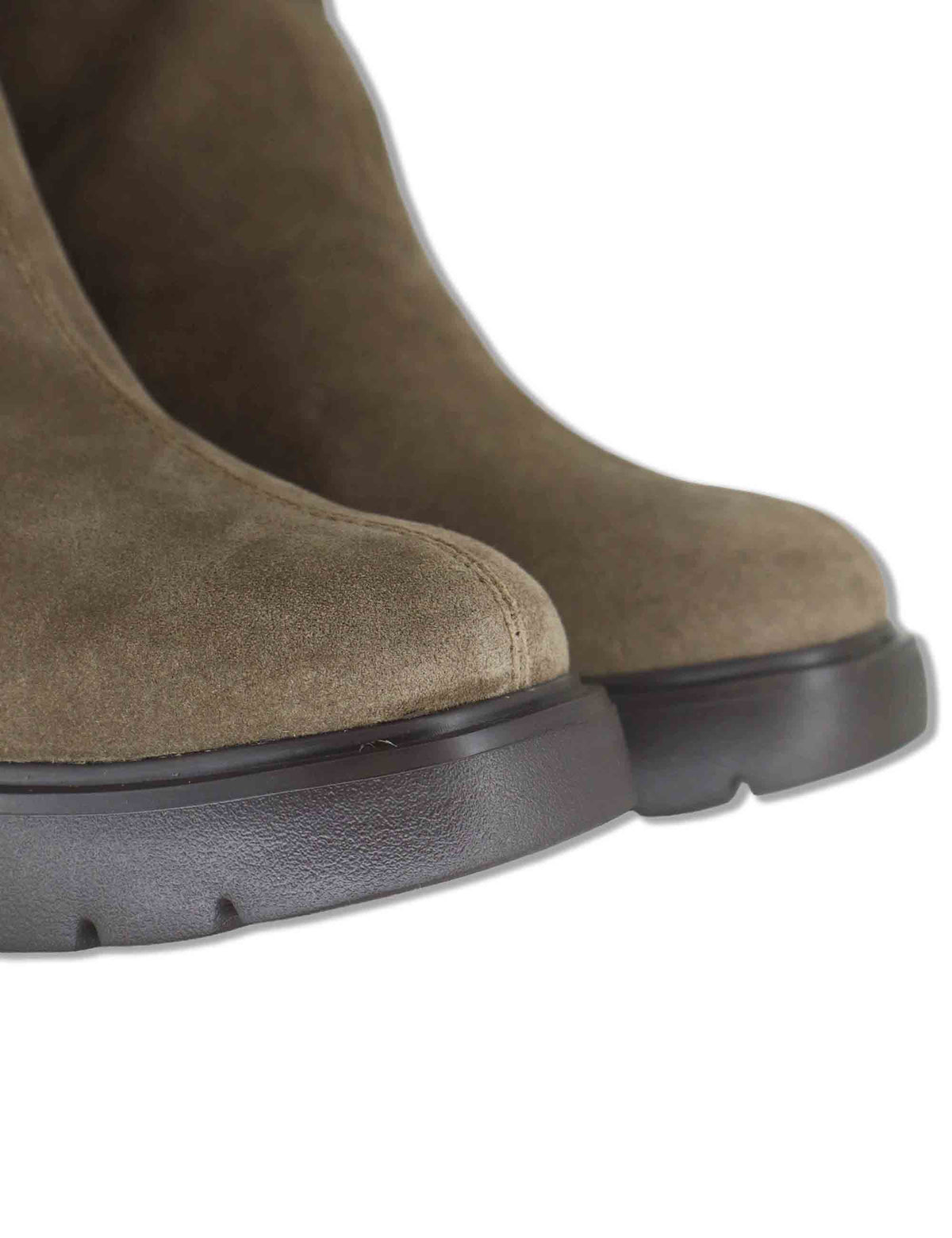 Stivali donna in pelle scamosciata taupe con cerniera posteriore con suola carrarmato JANSIK_BS TAUPE Unisa 