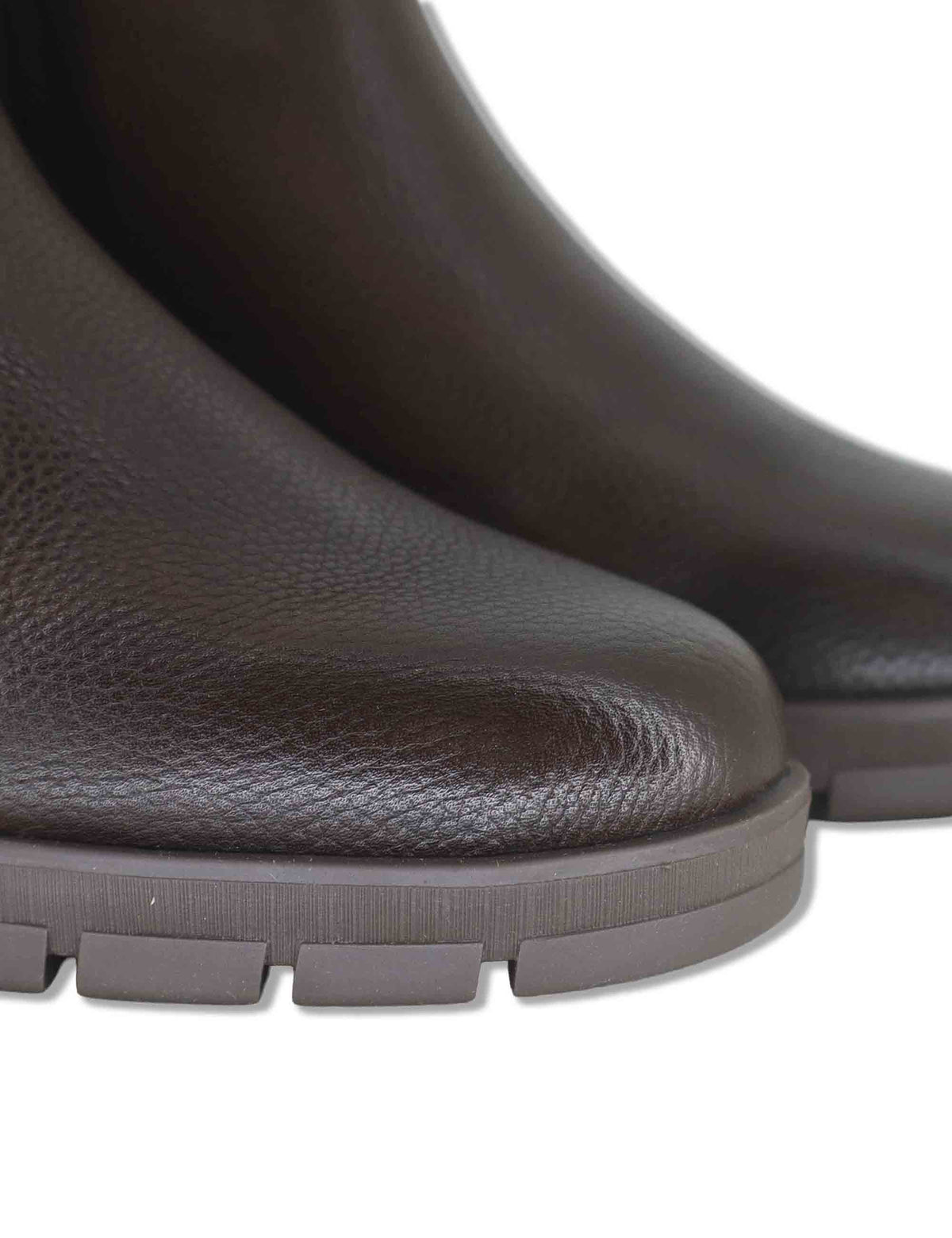 Stivaletti donna in pelle marrone con punta rotonda tacco rivestito e tecnologia SuperSoft JAYDI_F26_ALA BROWN Unisa 
