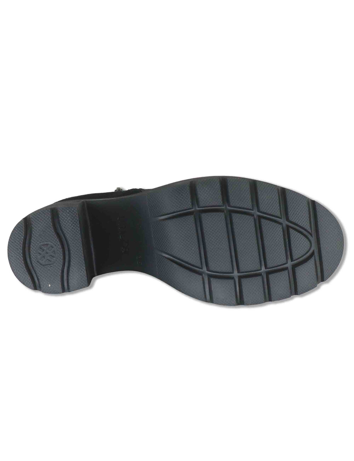 Stivaletti donna in camoscio nero con cerniera esterna decorativa tacco alto e plateau KERRY_BS BLACK Unisa 