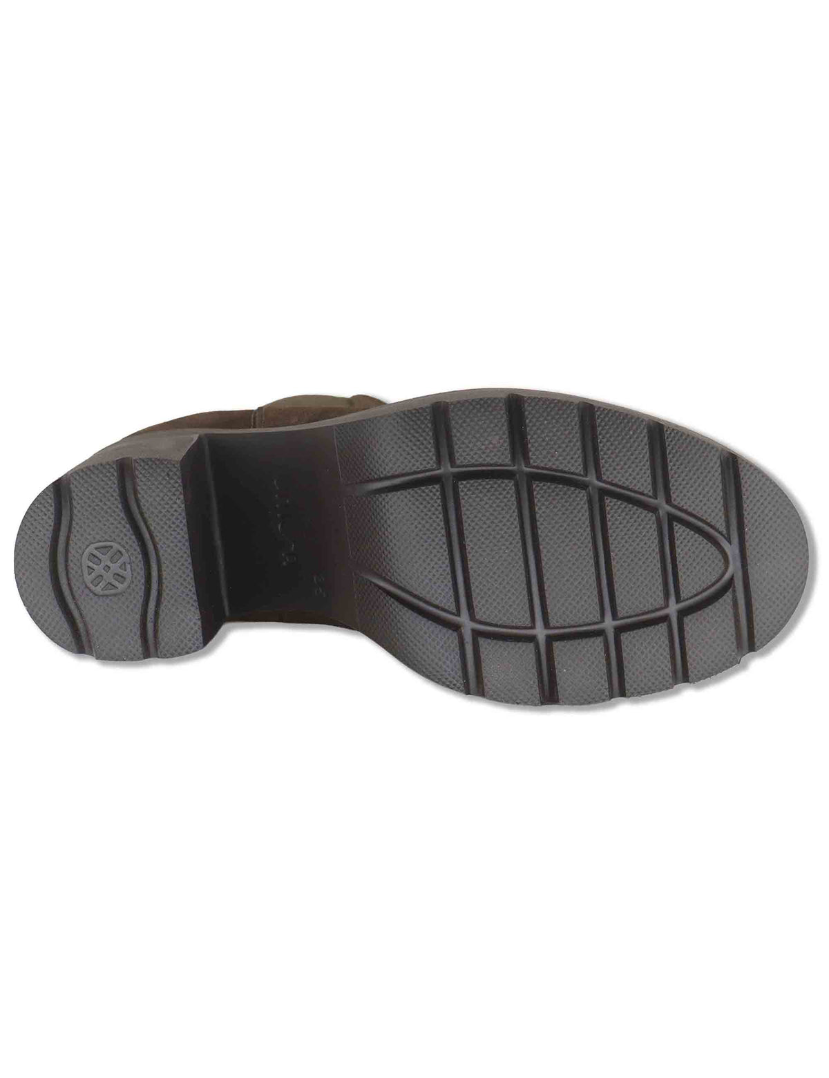 Stivaletti Chelsea donna in camoscio marrone con tacco alto plateau ed elastici laterali KLINO_F26_BS BROWN Unisa 