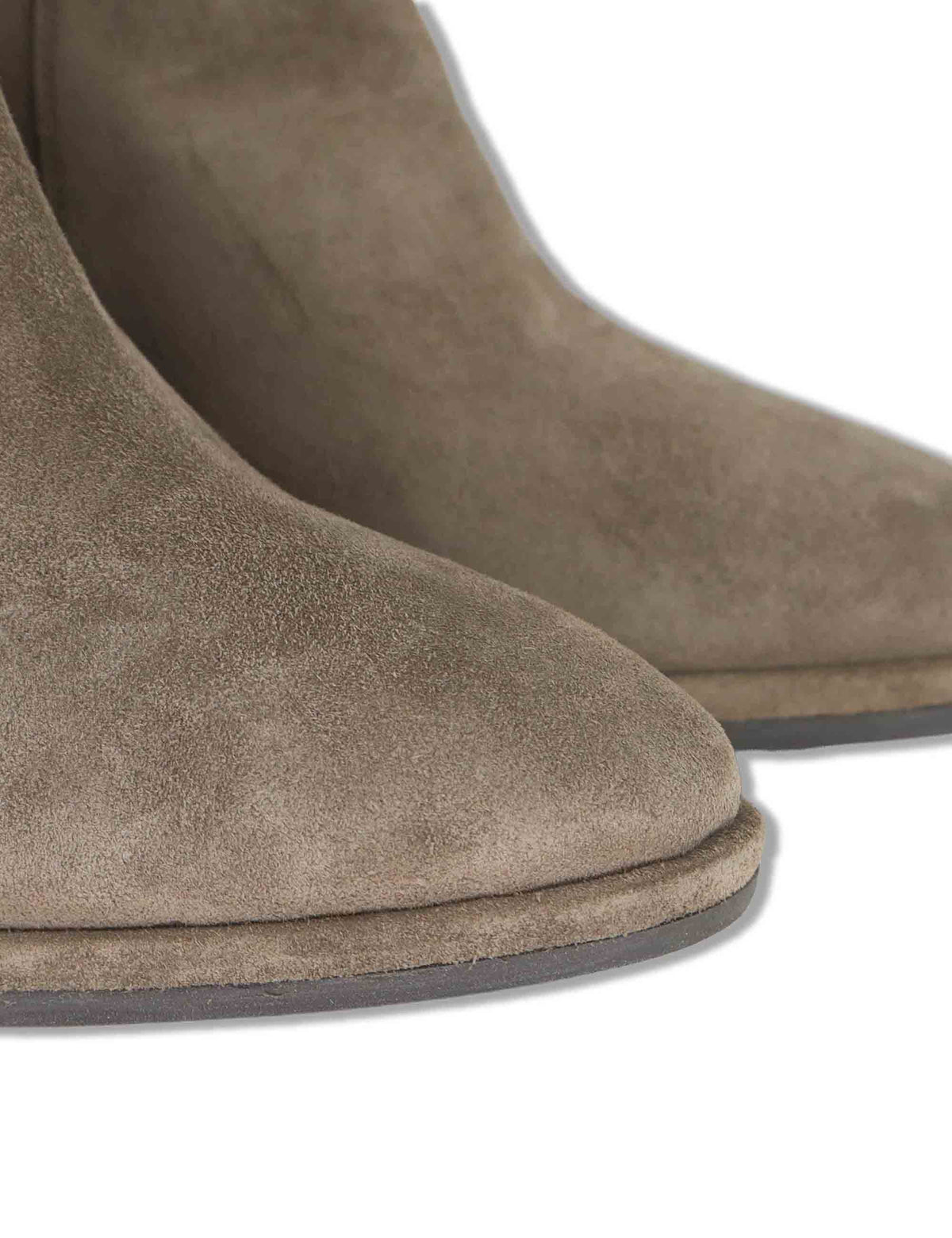 Stivaletti beatles donna in camoscio taupe con elastici laterali zip interna e tacco comodo LOSUS_BS TAUPE Unisa 