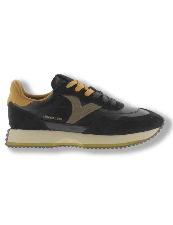 Sneakers donna Cosmos in nylon metallizzato e camoscio nero 1134118 10 Negro Victoria 