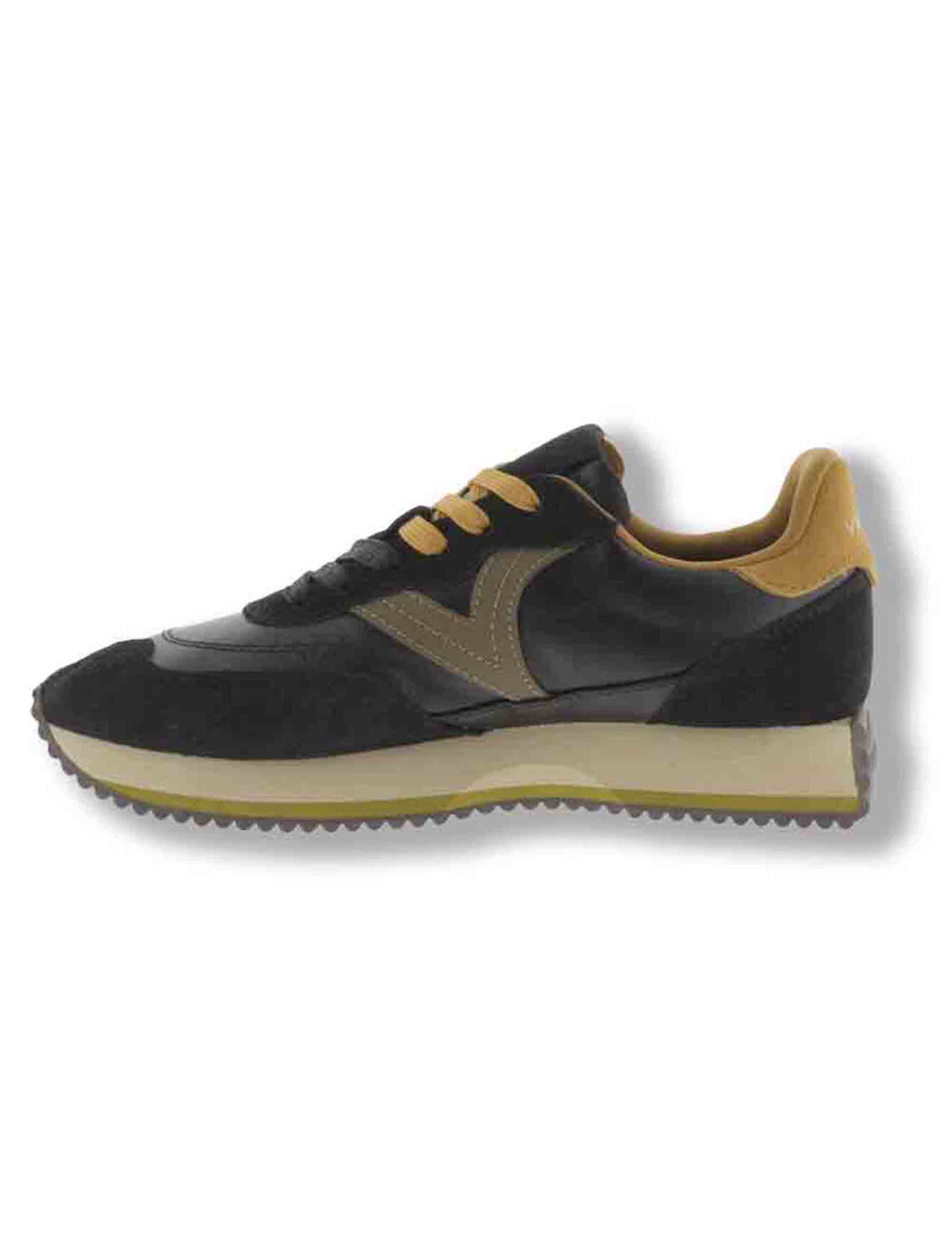 Sneakers donna Cosmos in nylon metallizzato e camoscio nero 1134118 10 Negro Victoria 