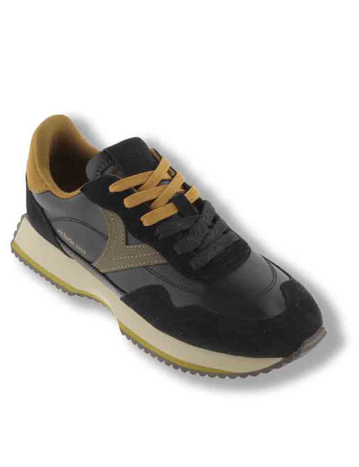 Sneakers donna Cosmos in nylon metallizzato e camoscio nero 1134118 10 Negro Victoria 
