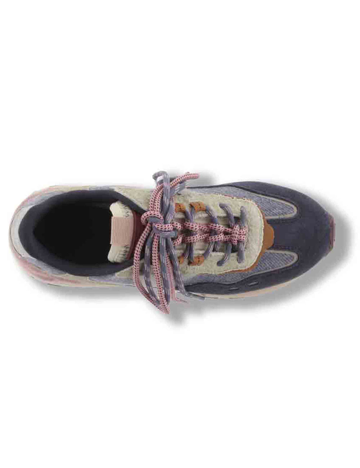 Sneakers donna Luna blu multicolore in tessuto con inserti camoscio 1156117 30 Marino Victoria 