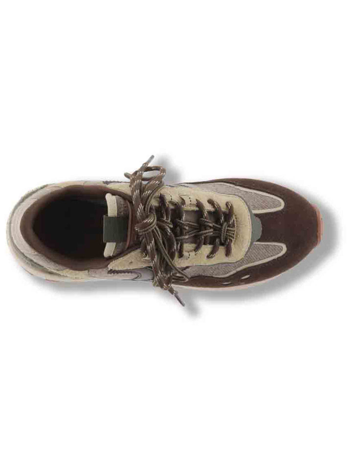 Sneakers donna Luna marrone multicolore in tessuto con inserti camoscio 1156117 70 Marron Victoria 