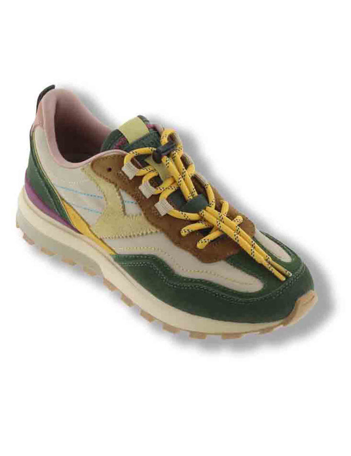 Sneakers donna Luna in nylon beige con inserti camoscio e cuciture a contrasto 1156118 80 Beige Victoria 