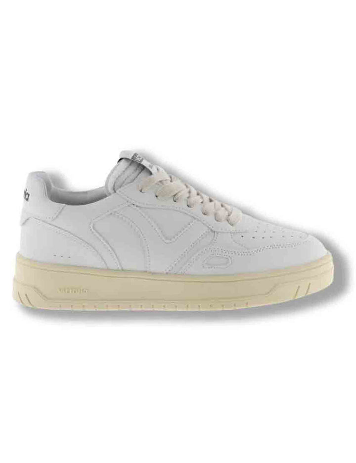 Sneakers donna Seul in effetto pelle bianca con dettagli traforati e logo in tinta 1257100 20 Blanco Victoria 