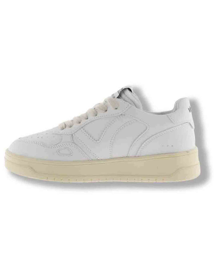 Sneakers donna Seul in effetto pelle bianca con dettagli traforati e logo in tinta 1257100 20 Blanco Victoria 
