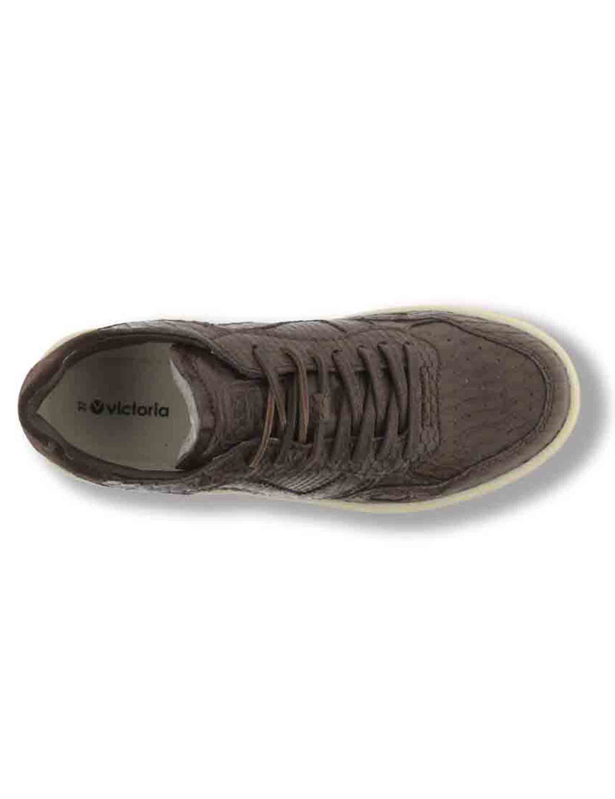 Sneakers donna Seul marrone effetto serpente con inserto camoscio in tinta 1257150 70 Marron Victoria 