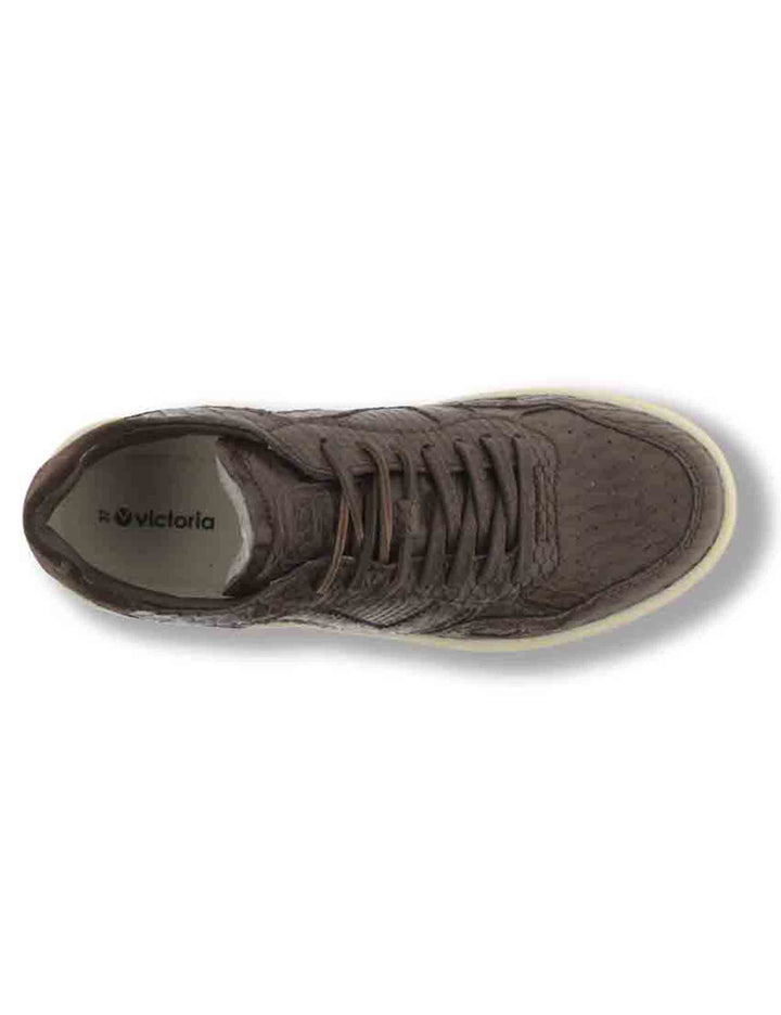 Sneakers donna Seul marrone effetto serpente con inserto camoscio in tinta 1257150 70 Marron Victoria 