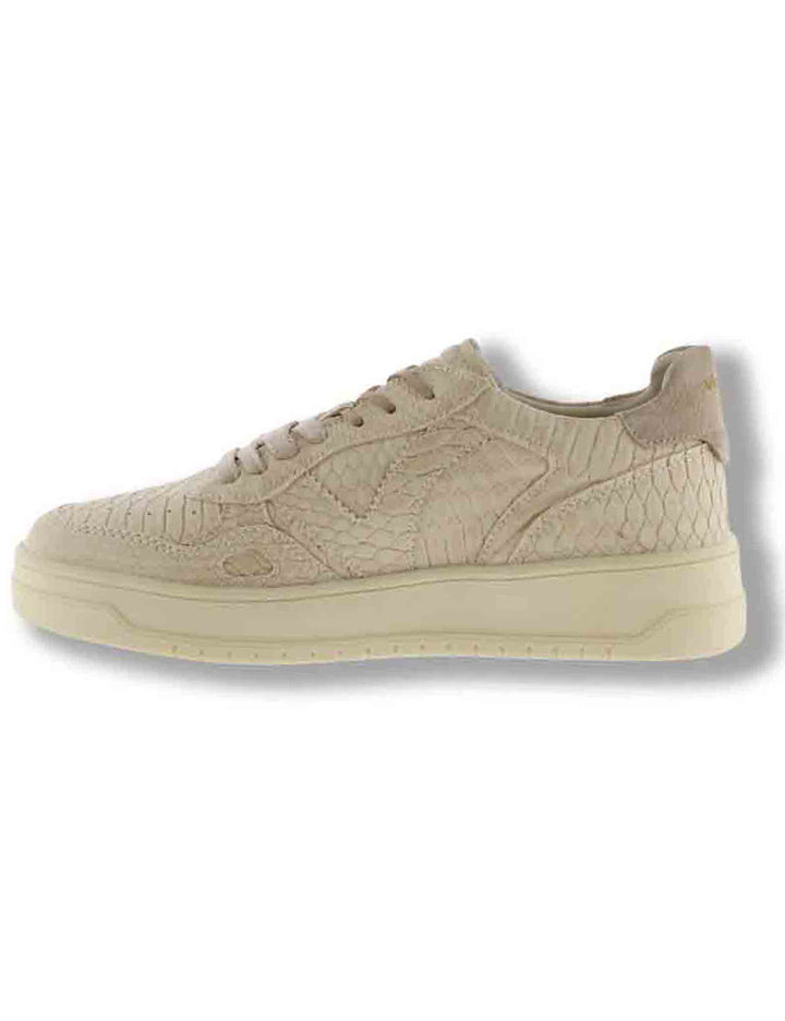 Sneakers donna Seul beige effetto serpente con inserto camoscio in tinta 1257150 80 Beige Victoria 